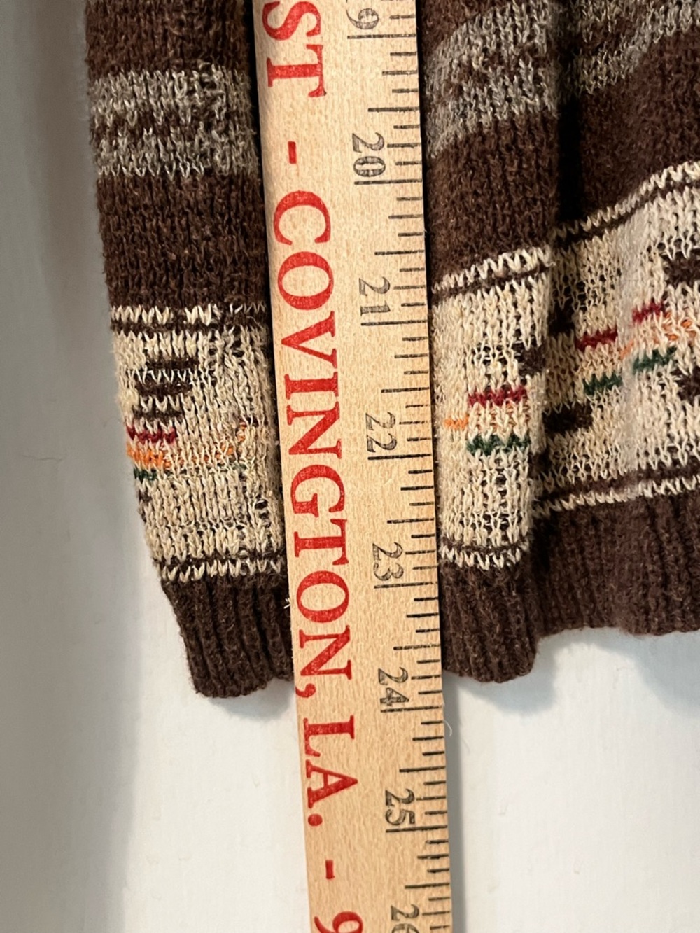 Vintage Ralph Lauren Denim & Supply V-neck Sweater Aztec Southwest Women’s S 90s - Picture 4 of 6